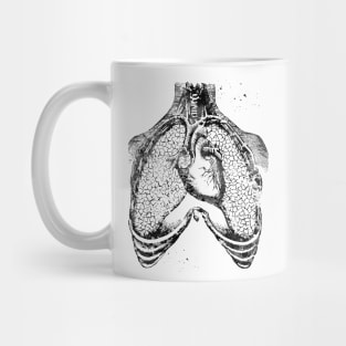 Human heart and lungs Mug